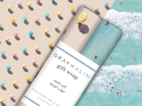 Wrap Your Presents in Coastal Elegance with Gray Malins Beach Birthday Gift Wrap Set 5