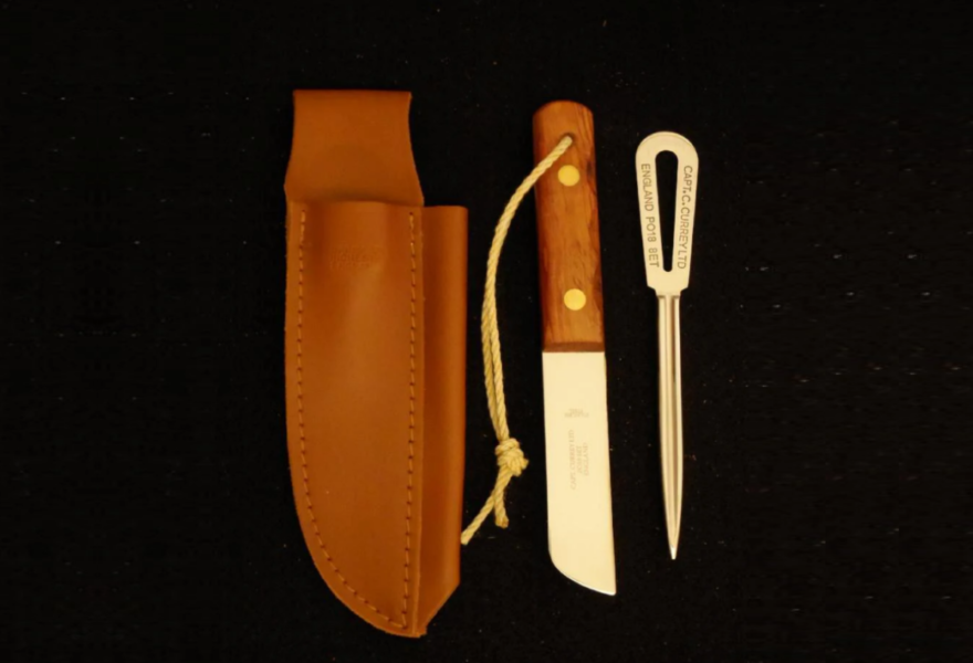 2 Piece Rigging Knife Marlinspike Kit with Leather Sheath by SHIPCANVAS 221