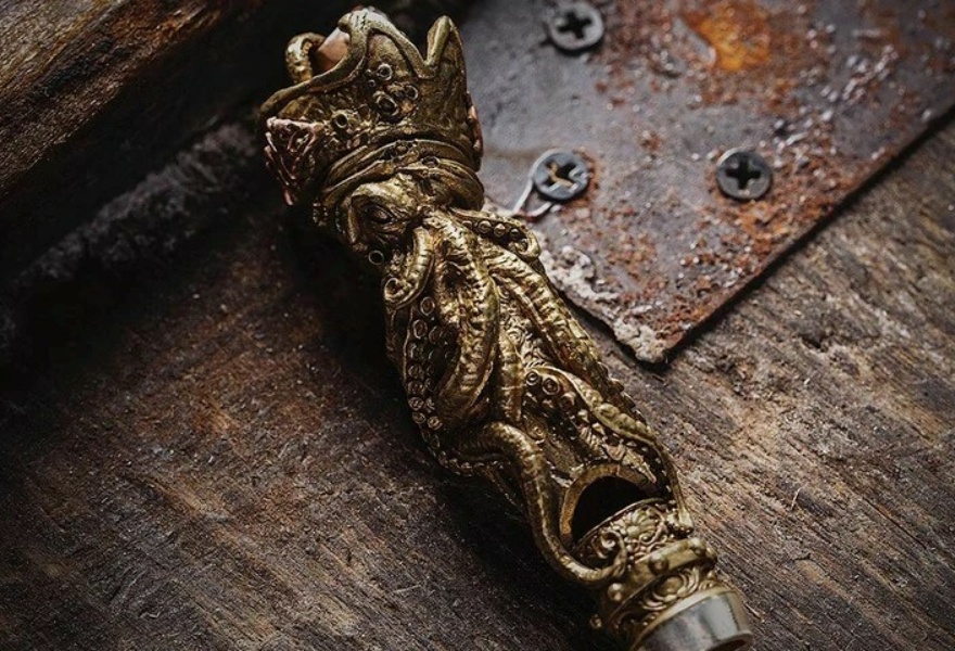 BRASS PIRATE OCTOPUS WHISTLE 2