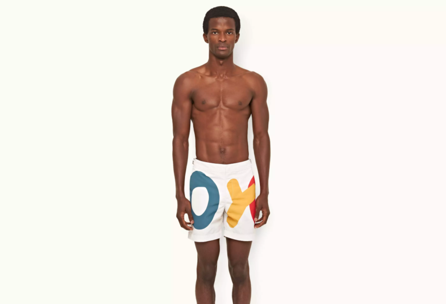 Bulldog White Sand O BUOY Mid Length Swim Shorts by Orlebar Brown 2