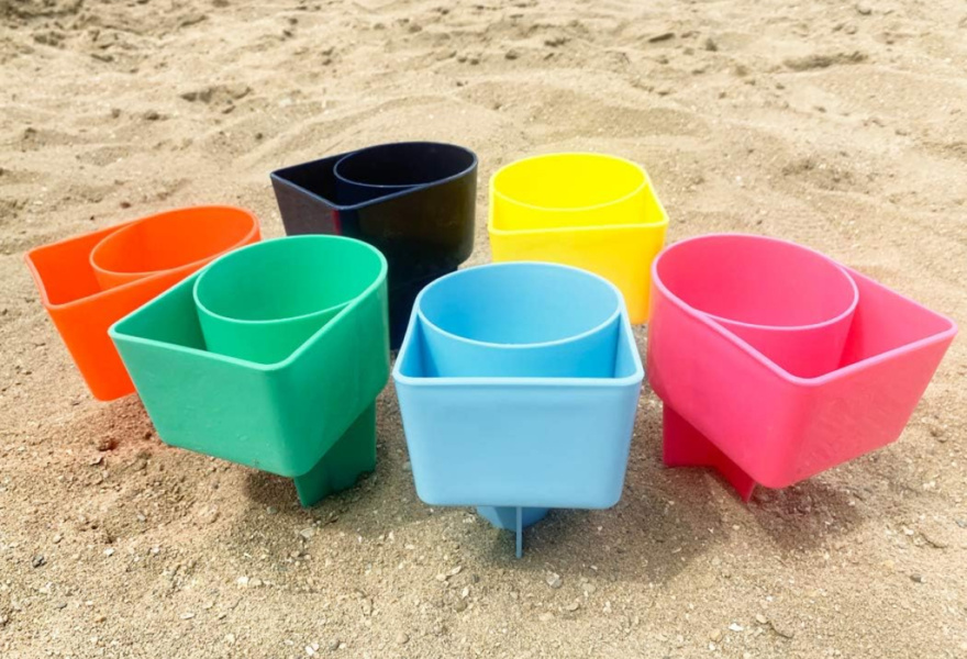 Home Queen Beach Cup Holder with Pocket 2