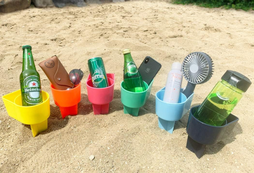 Home Queen Beach Cup Holder with Pocket 7