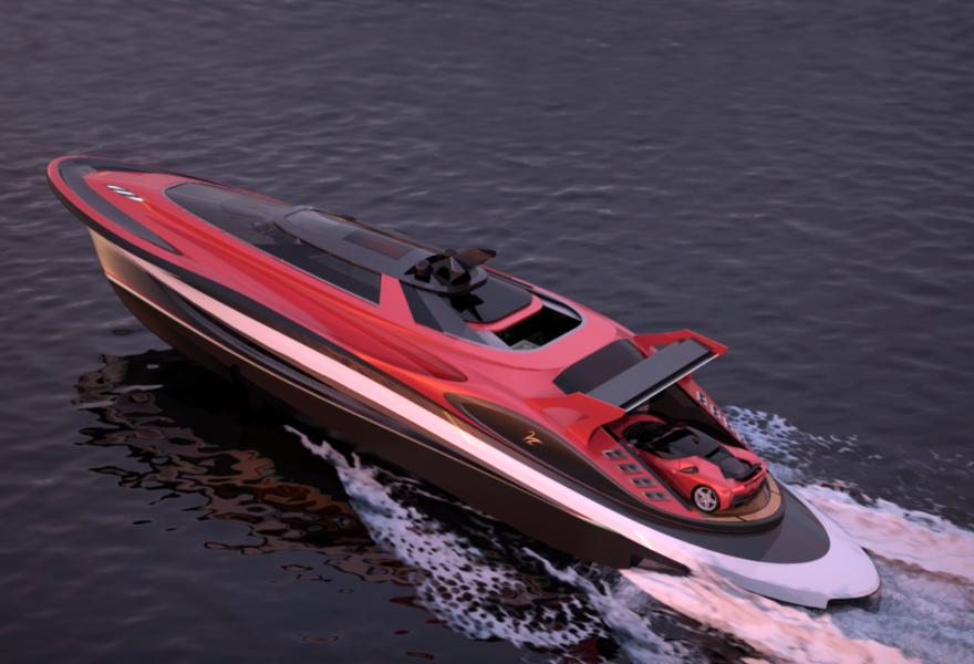 This Ferrari Inspired 88 Foot Yacht Concept 21