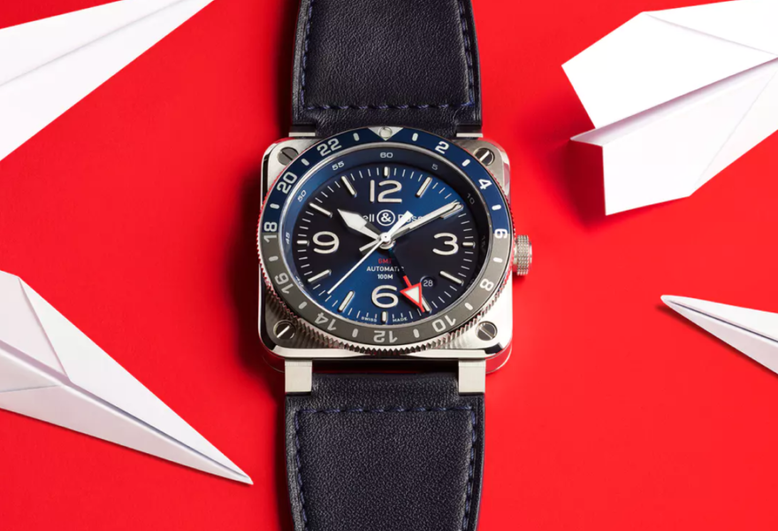 Unveiling the BR 03 93 GMT BLUE Redefining Travel Time with Bell Ross 1