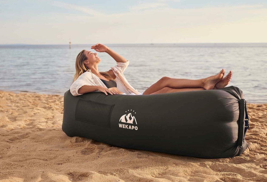 WEKAPO Inflatable Lounger Air Sofa Chair Camping Beach Accessories 5